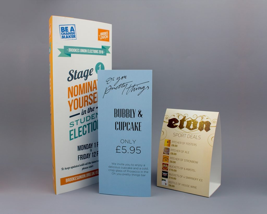 Table Tents Printing Edinburgh