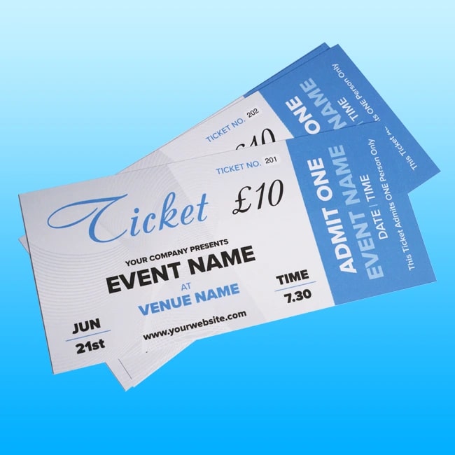 Ticket printing Edinburgh
